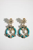 Prada • Crystal & Saffiano Earrings