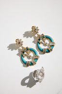 Prada • Crystal & Saffiano Earrings