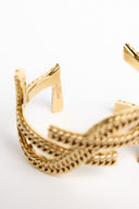 Saint Laurent YSL • Monogram Gold Cuff