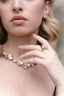 Kenneth Jay Lane • Glass Cabochon ring Gold