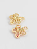 Zeiya • Creative Flower Brooch (Gold / Pink)