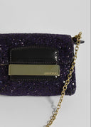 Jimmy Choo • Mini Glitter Caro Bag Purple