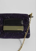 Jimmy Choo • Mini Glitter Caro Bag Purple