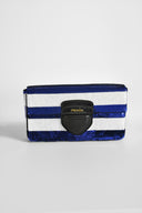Prada • Sequinned Striped Clutch