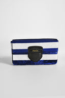 Prada • Sequinned Striped Clutch