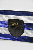 Prada • Sequinned Striped Clutch