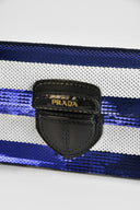 Prada • Sequinned Striped Clutch