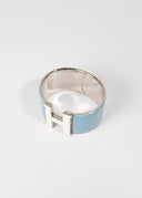 Hermès • Clic Clac H Extra wide Bracelet Bleu Ciel