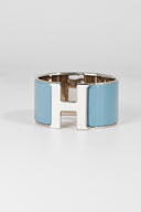 Hermès • Clic Clac H Extra wide Bracelet Bleu Ciel