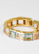 Bounkit • Topaz Crystal Hinged Cuff Bracelet