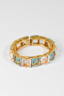 Bounkit • Topaz Crystal Hinged Cuff Bracelet