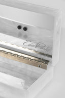 Edie Parker • Pearl, Black and Gold Acrylic Clutch