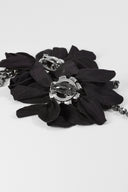 Lanvin •  Crystal Flower Clip-On Earrings