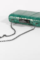 Kotur • Teal Espey Elaphe Snakeskin Minaudière Clutch