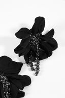 Lanvin •  Crystal Flower Clip-On Earrings