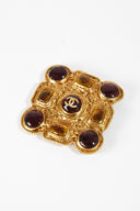 Chanel • Gripoix Brooch in Gold & Amber
