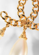 Chanel • CC Chain & Pearl Brooch