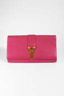 Saint Laurent • Y Ligne Clutch in Fuchsia Pink