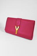 Saint Laurent • Y Ligne Clutch in Fuchsia Pink