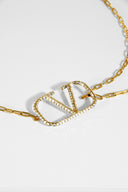 Valentino Garavani • VLogo Signature Crystal Chain Belt