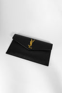 Saint Laurent • Uptown Pouch in Black Grain de Poudre Leather • Purchase