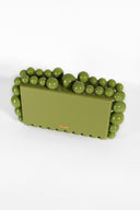 Cult Gaia • Eos Acrylic Clutch in Olive Green