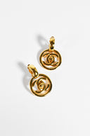 Chanel • CC Turnlock Gold Earrings