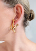 Louis Vuitton • Macro LV Gold Earrings