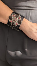 Chanel • CC Gripoix Cuff Bracelet (Black & Red)