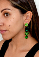 Oscar de la Renta • Green Crystal earrings
