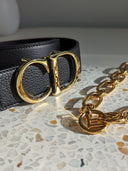 Christian Dior • Monogram Leather Reversible Belt