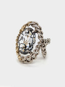 Dior • Chain and Crystal cuff bracelet
