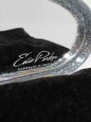 Edie Parker • Acrylic Glitter box clutch silver