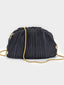 Loeffler Randall • Bailey Black Pleated Dome Clutch