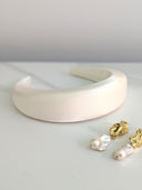 Max Mara • Satin white headband