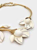 Oscar de la Renta • Magnolia Flower Necklace Gold