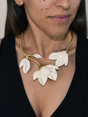Oscar de la Renta • Magnolia Flower Necklace Gold