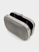 Oroton • Silver Mini Mesh Evening Bag