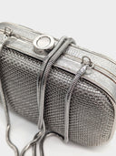 Oroton • Silver Mini Mesh Evening Bag