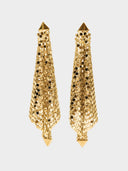 Paco Rabanne  •  Chain Mesh Earrings Gold