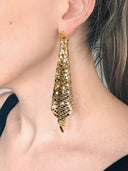 Paco Rabanne  •  Chain Mesh Earrings Gold