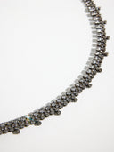 Saint Laurent • Crystal choker Silver