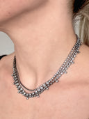 Saint Laurent • Crystal choker Silver