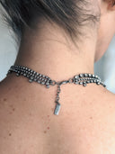 Saint Laurent • Crystal choker Silver