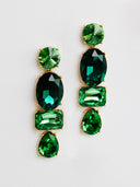 Oscar de la Renta • Green Crystal earrings