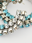 AREA • Blue & Turquoise Crystal Hoop Earrings