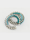 AREA • Blue & Turquoise Crystal Hoop Earrings