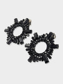 Amina Muaddi • Begum Crystal Embellished Earrings Black