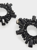 Amina Muaddi • Begum Crystal Embellished Earrings Black