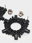 Amina Muaddi • Begum Crystal Embellished Earrings Black